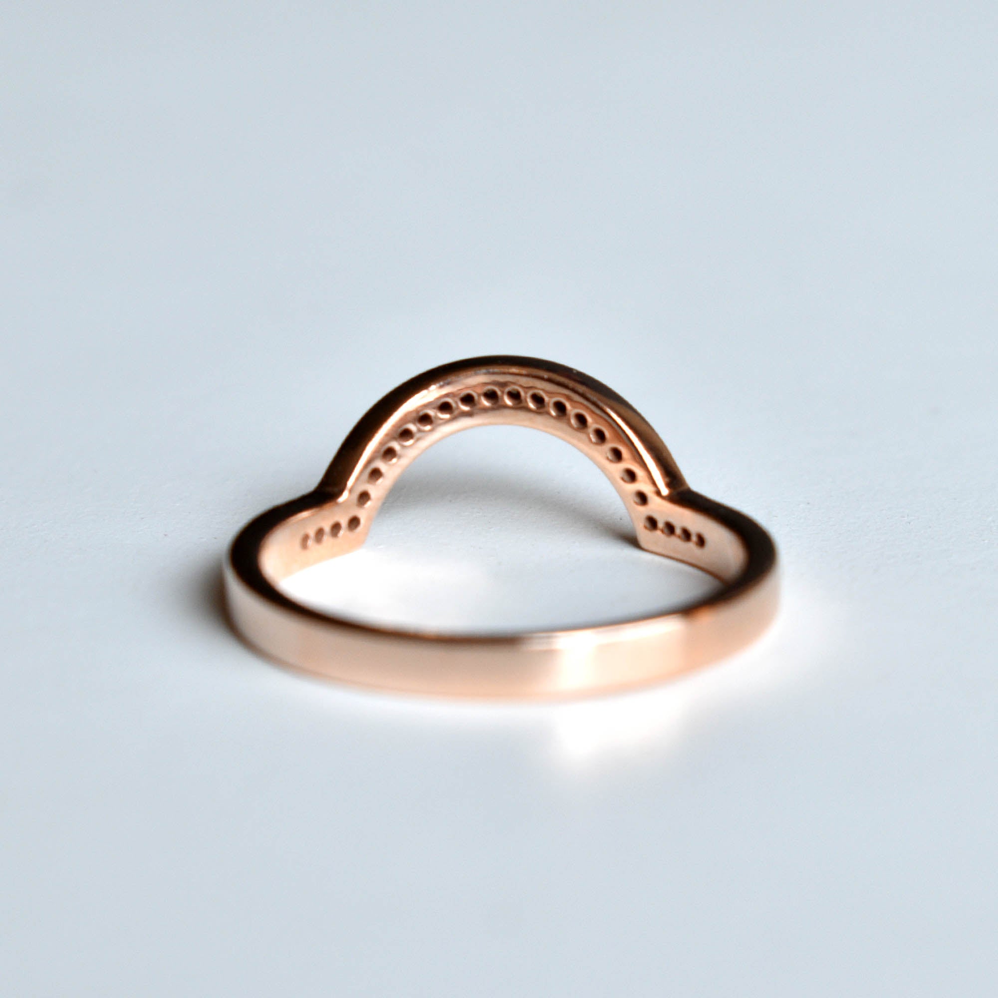 Curved Pave Diamond Nesting Band