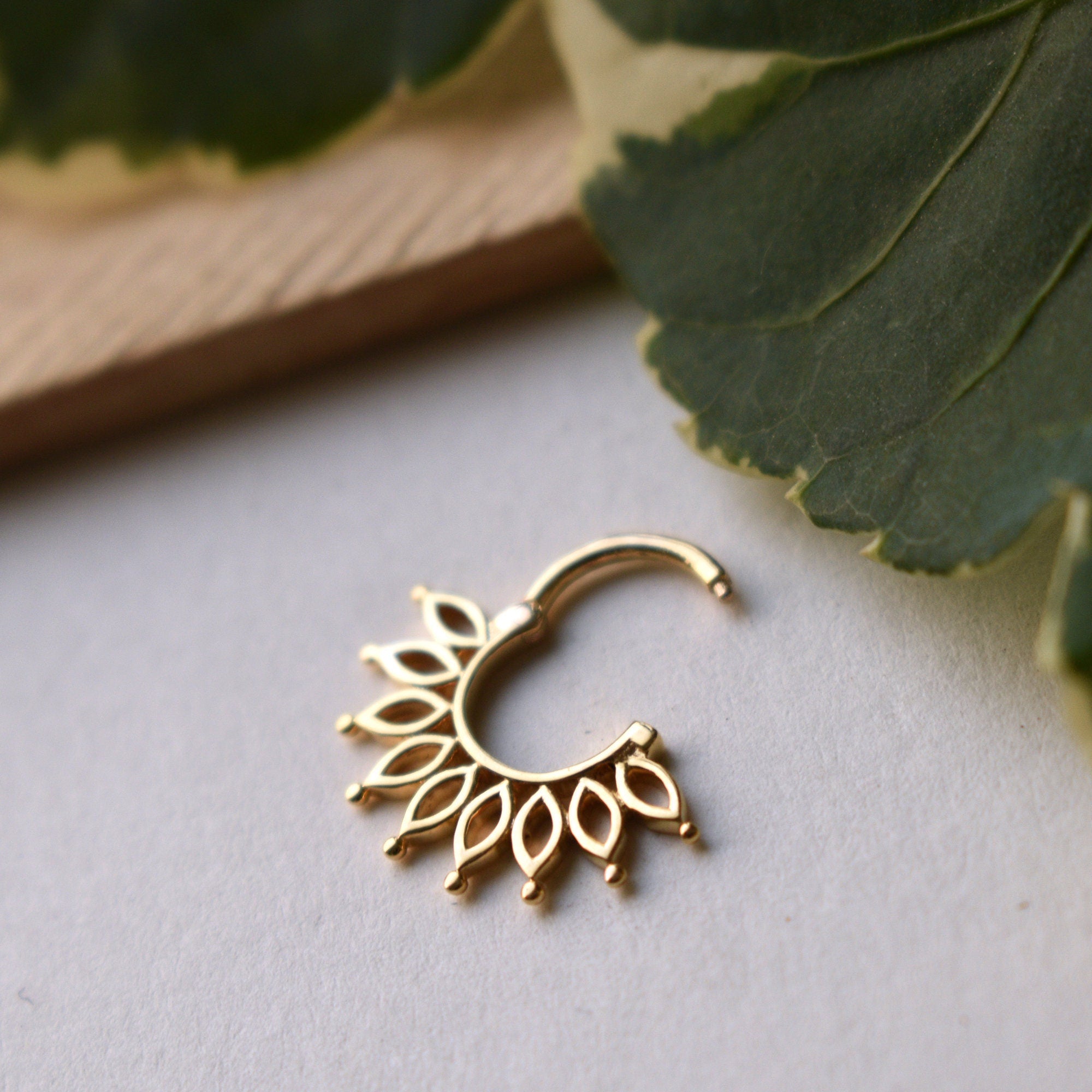 Sunflower Daith Septum Piercing Ring