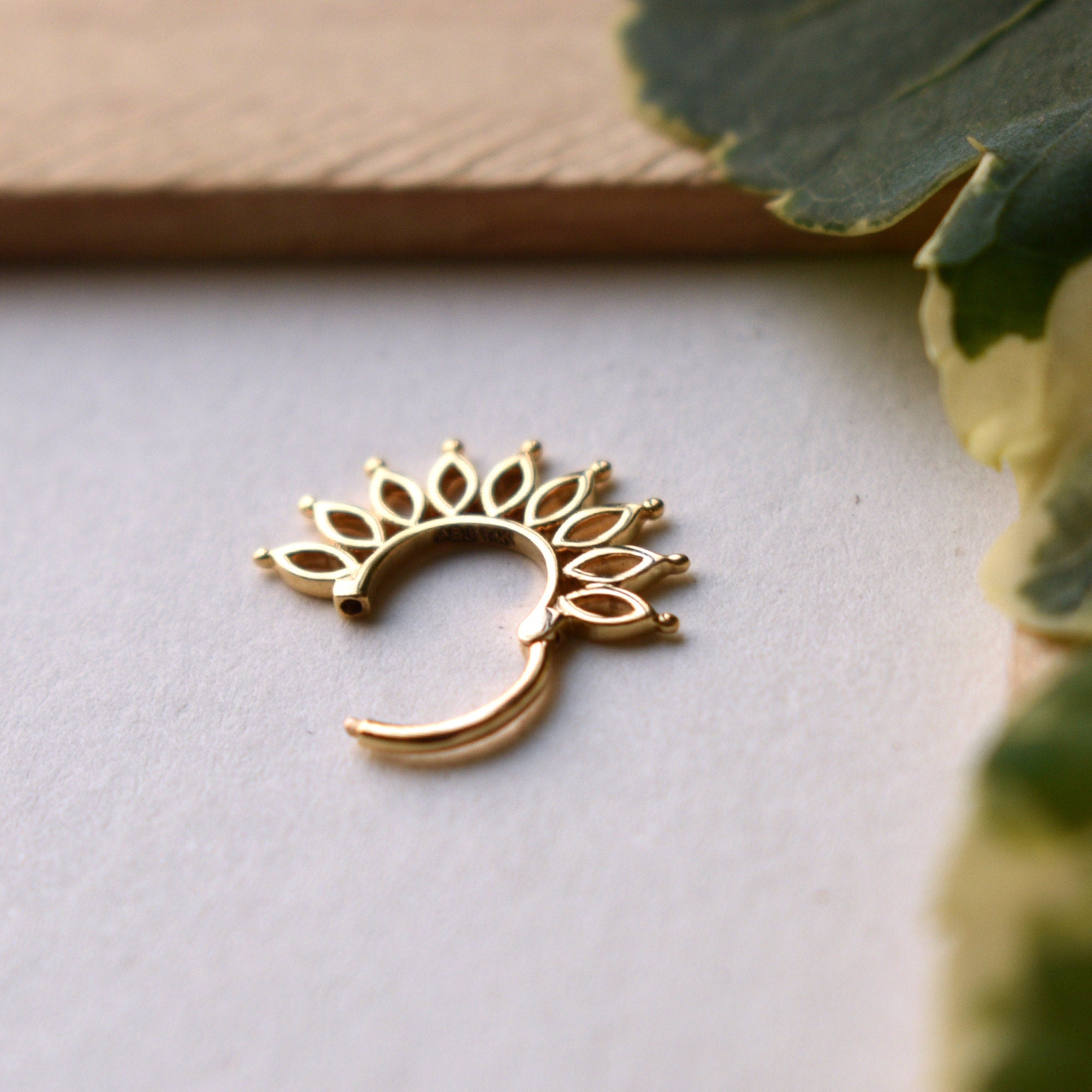 Sunflower Daith Septum Piercing Ring