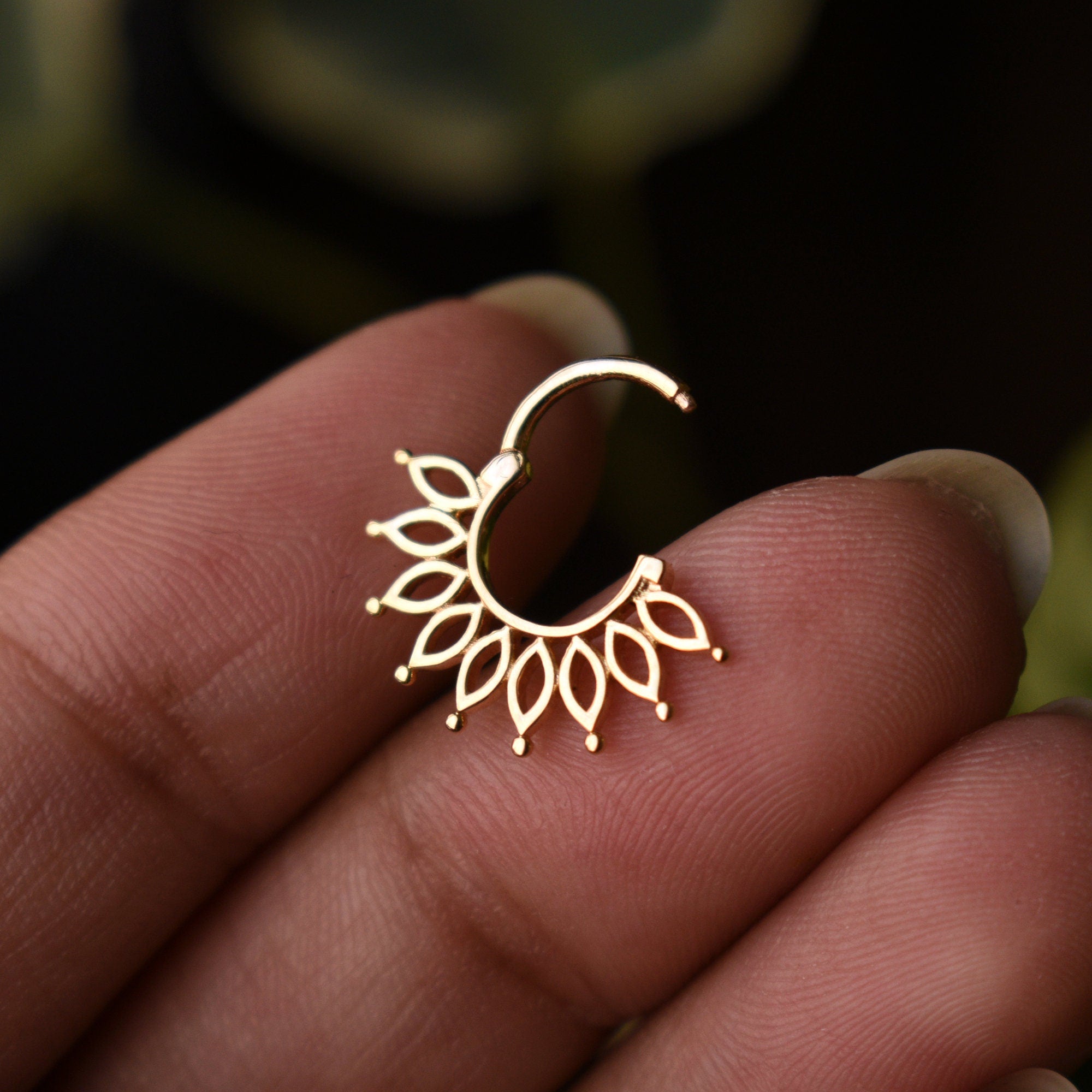 Sunflower Daith Septum Piercing Ring