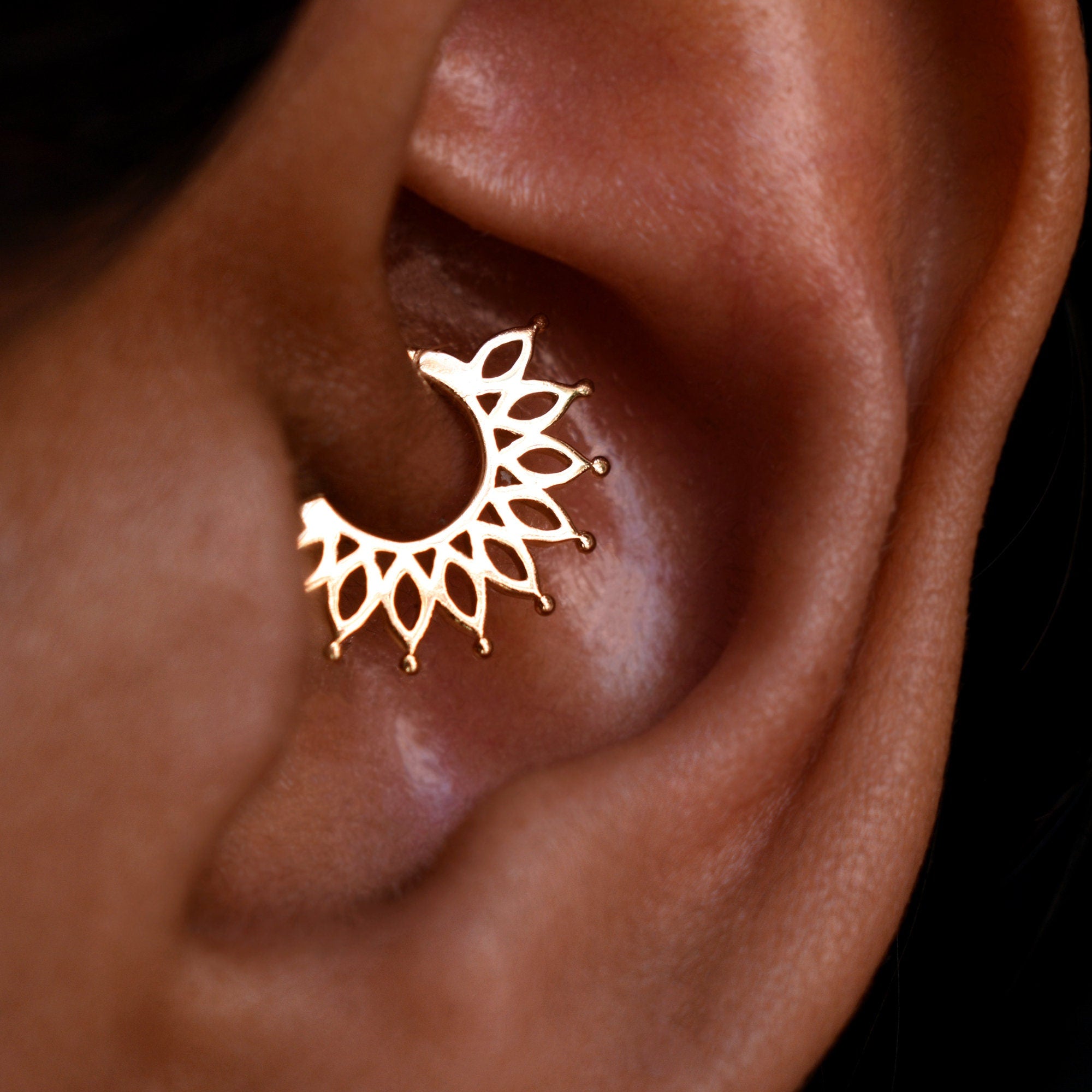 Sunflower Daith Septum Piercing Ring