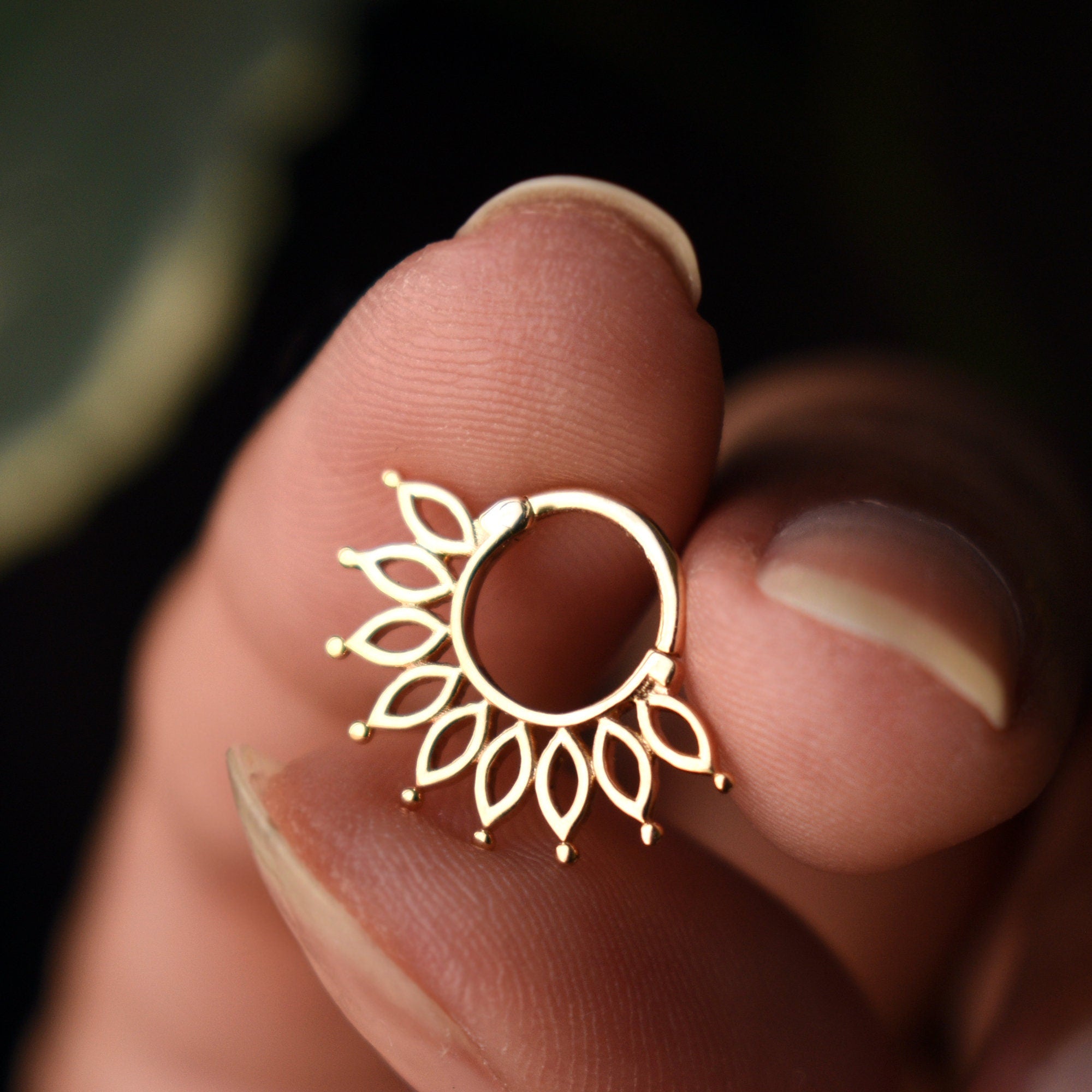 Sunflower Daith Septum Piercing Ring