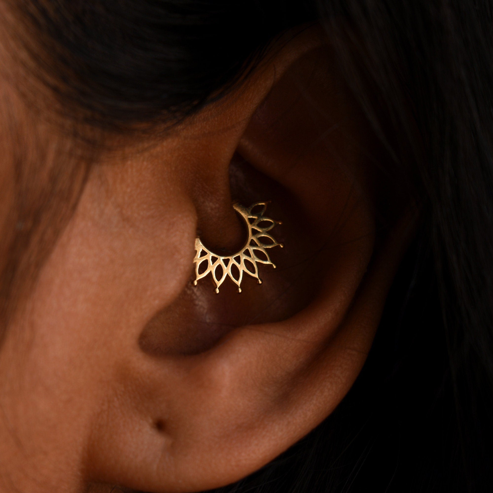 Sunflower Daith Septum Piercing Ring