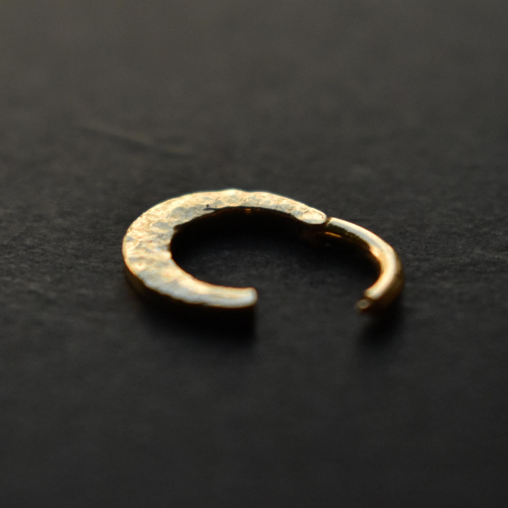 Textured Crescent Moon Septum Ring