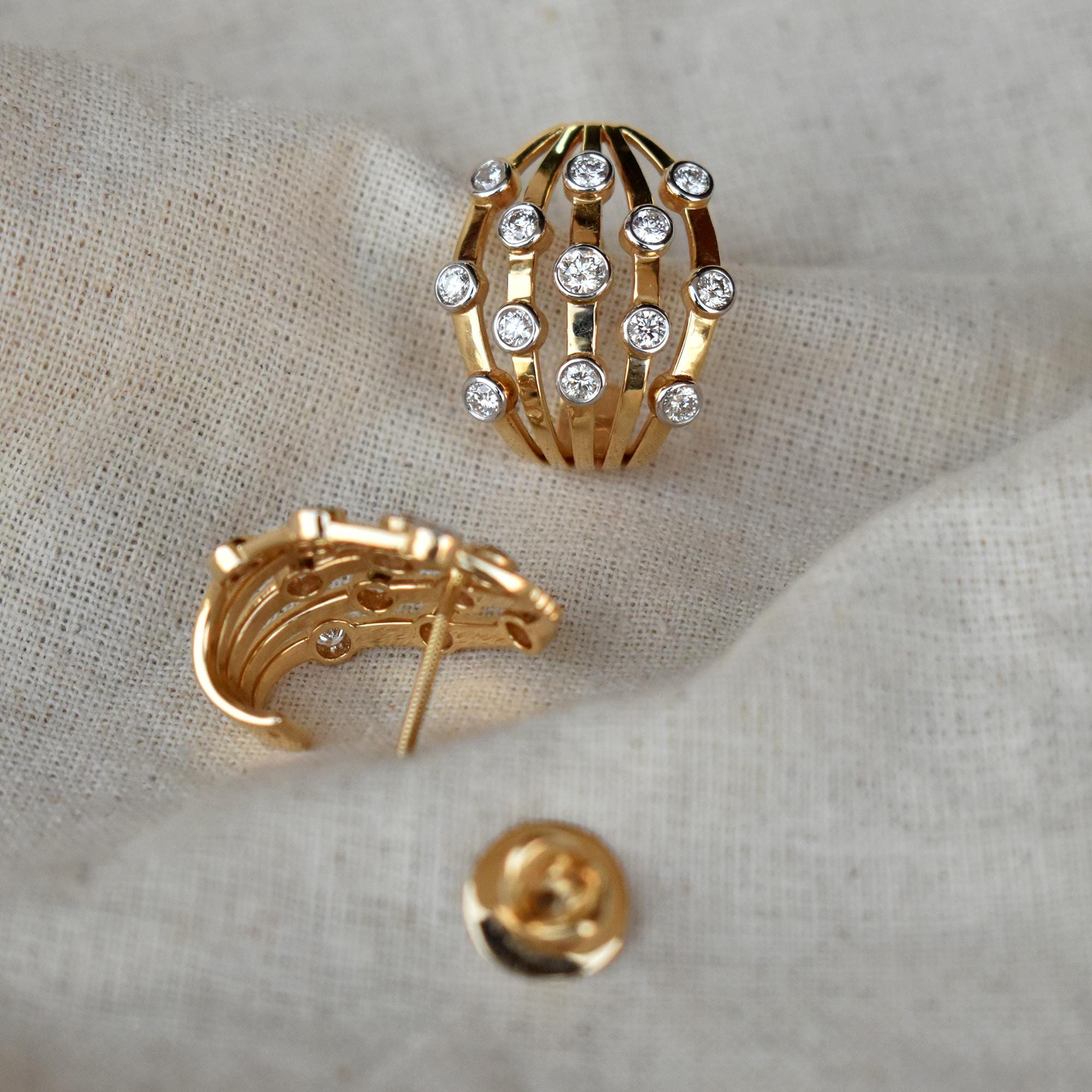 Statement Chunky Huggie Earrings