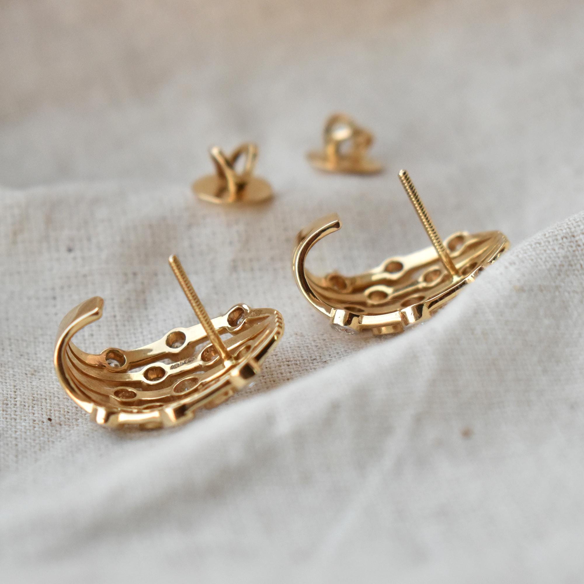 Statement Chunky Huggie Earrings