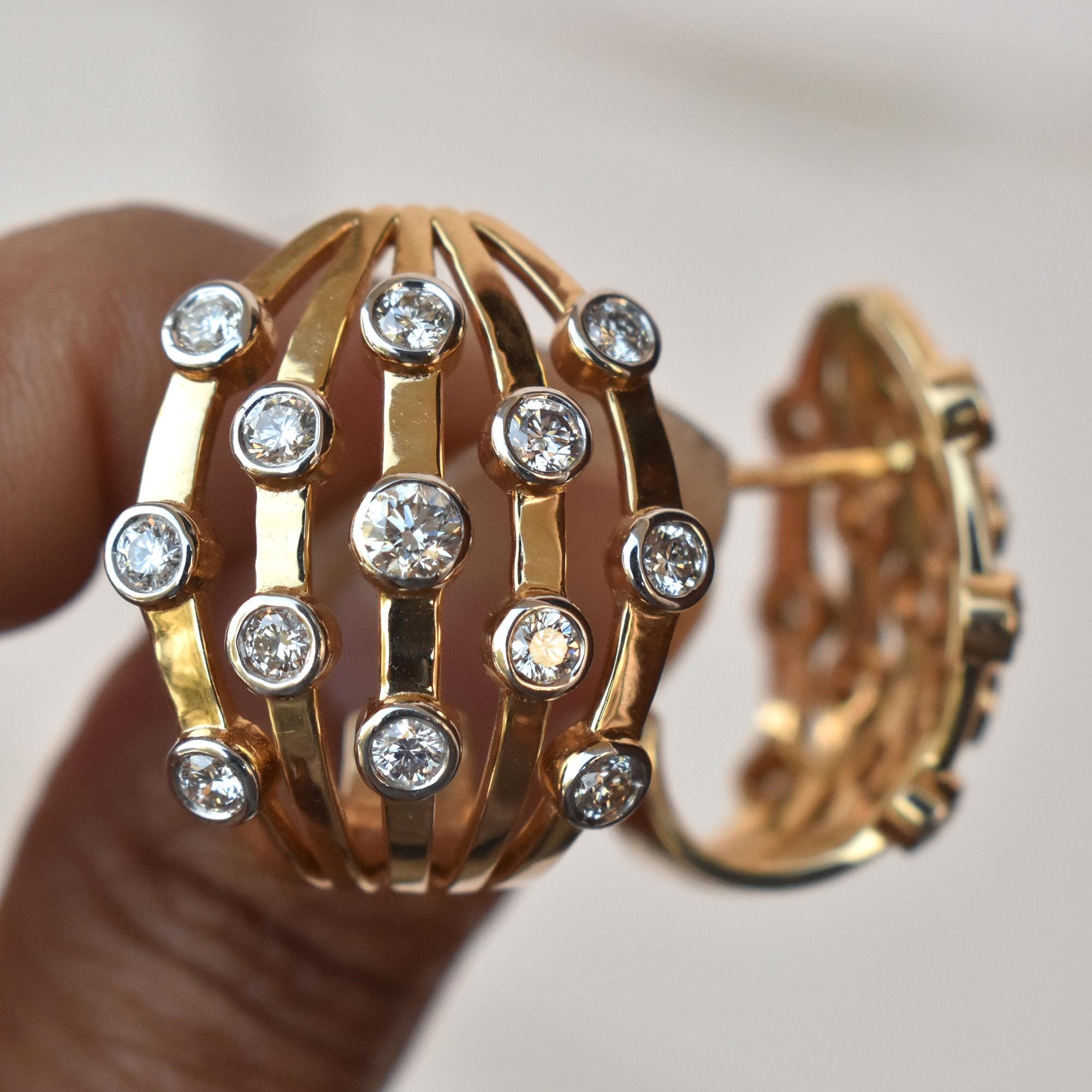 Statement Chunky Huggie Earrings