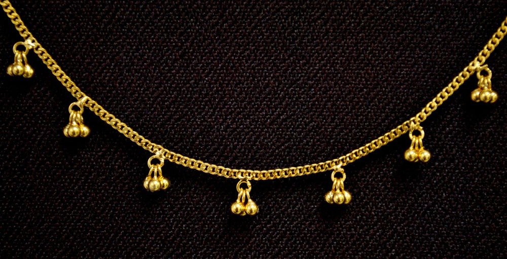 18K Gold Dianty Chain Anklet/Bracelet with Ghungroo Bells