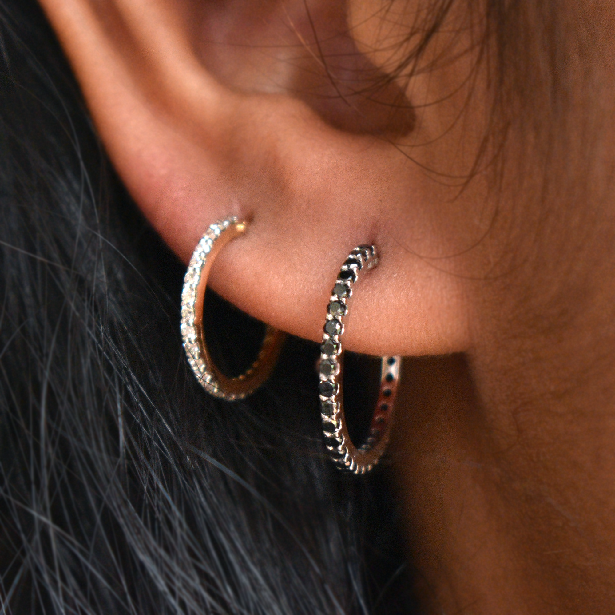 5-13mm Single Line Diamond Infinity Clicker Hoop