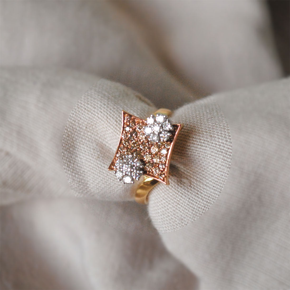 Detachable Floral Pendant Ring