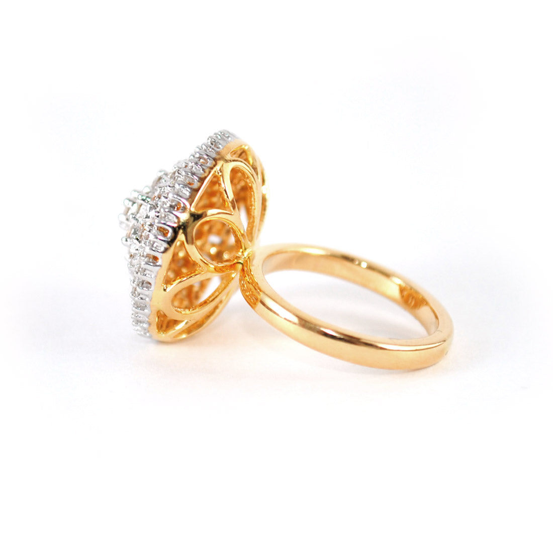 Blossom Diamond Cluster Pyramid Cocktail Ring