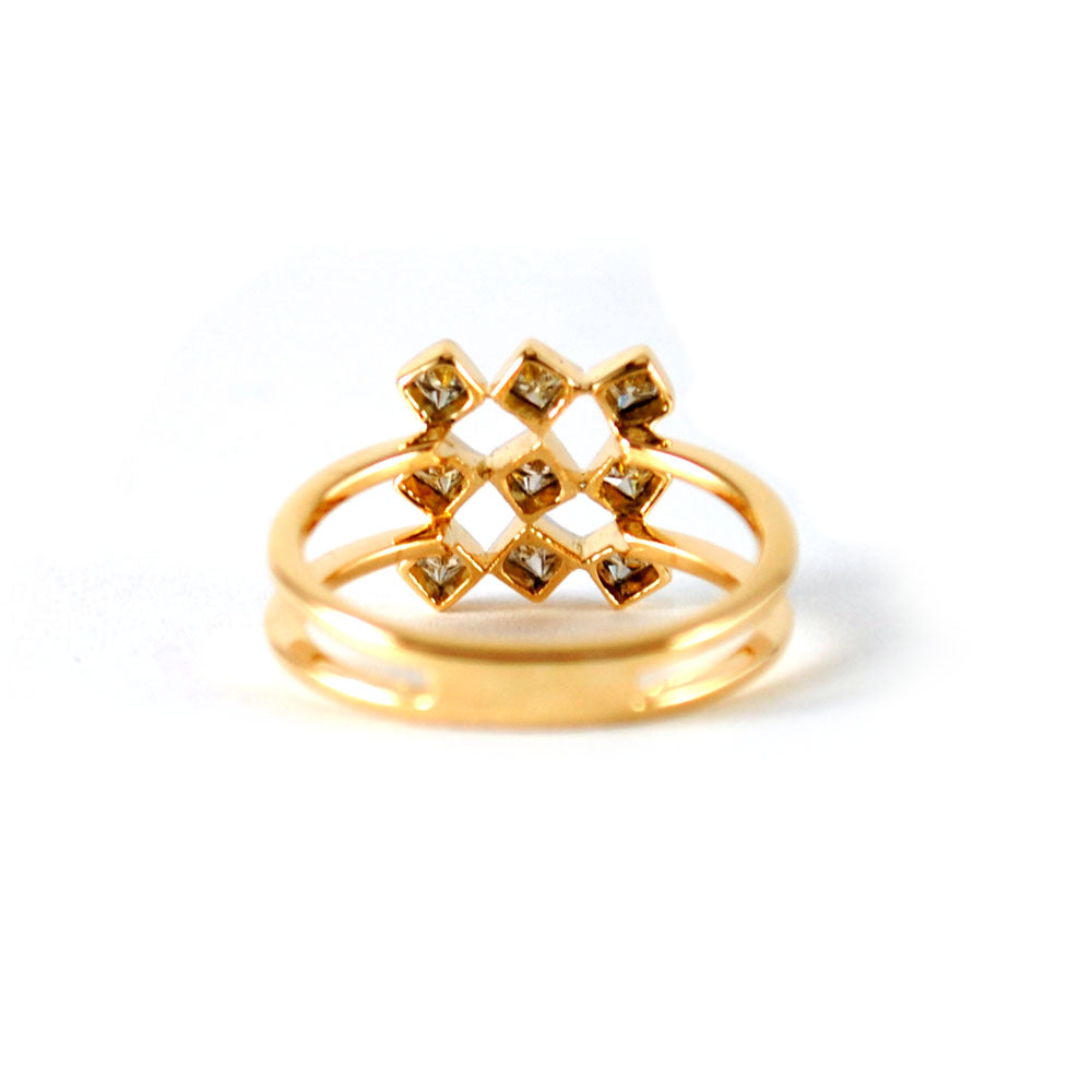Princess Diamond Gingham Ring