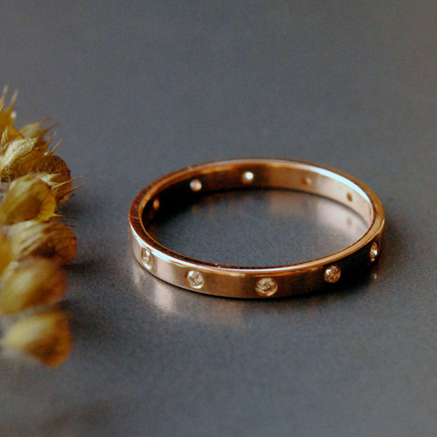 2mm Full Eternity Flush Set Diamond Band
