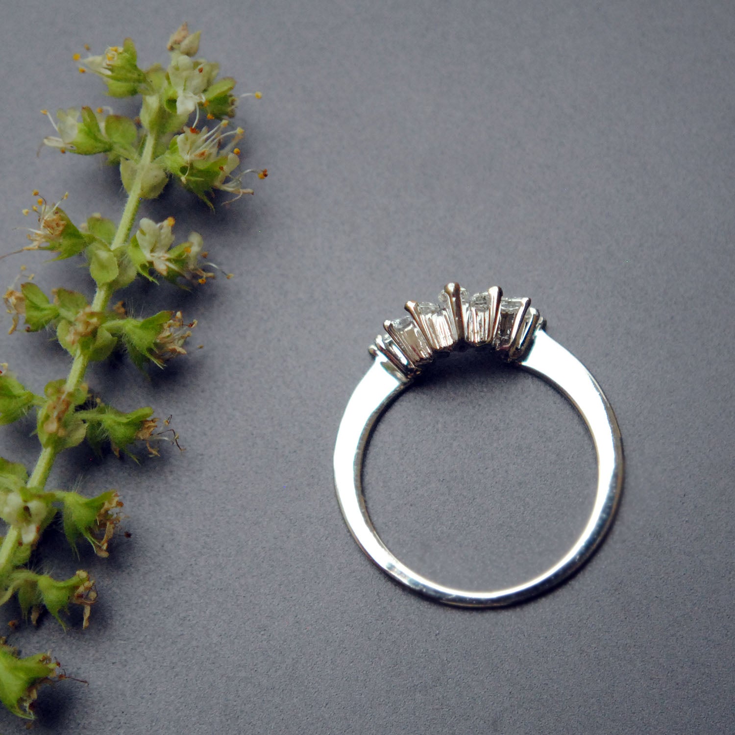 Marquise Diamond Curved Ring Enhancer Band
