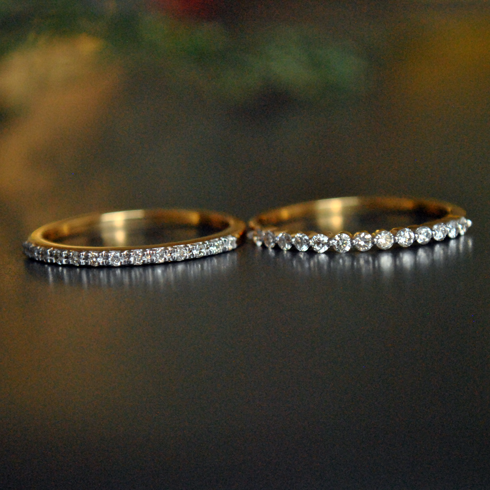Half Eternity Diamond Band with Shared Prong