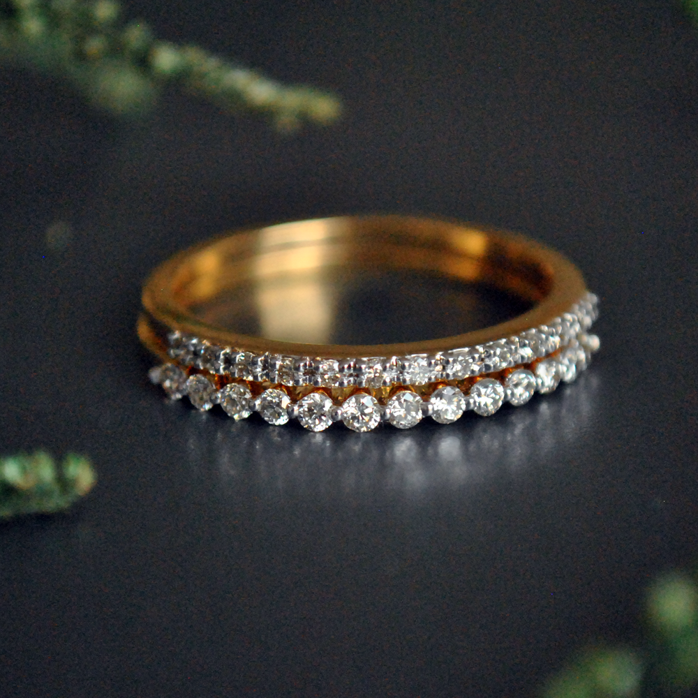 Half Eternity Diamond Band with Shared Prong