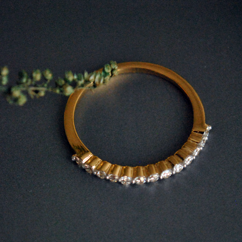 Half Eternity Diamond Band with Shared Prong