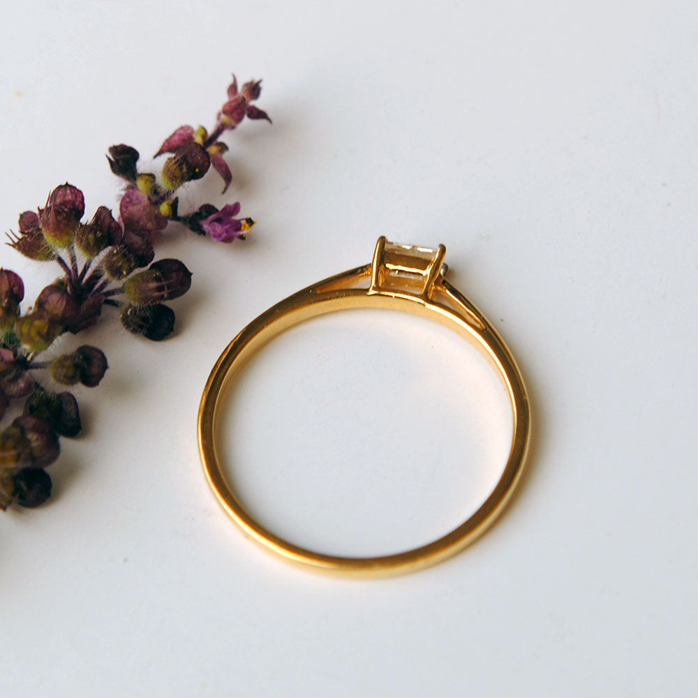 East West Baguette Small Diamond Ring