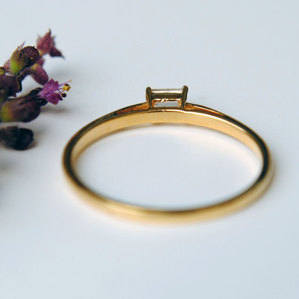 East West Baguette Small Diamond Ring