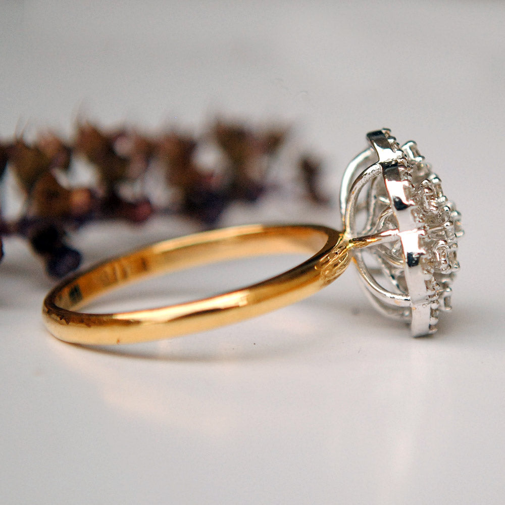 Floral Cluster Diamond Cocktail Ring