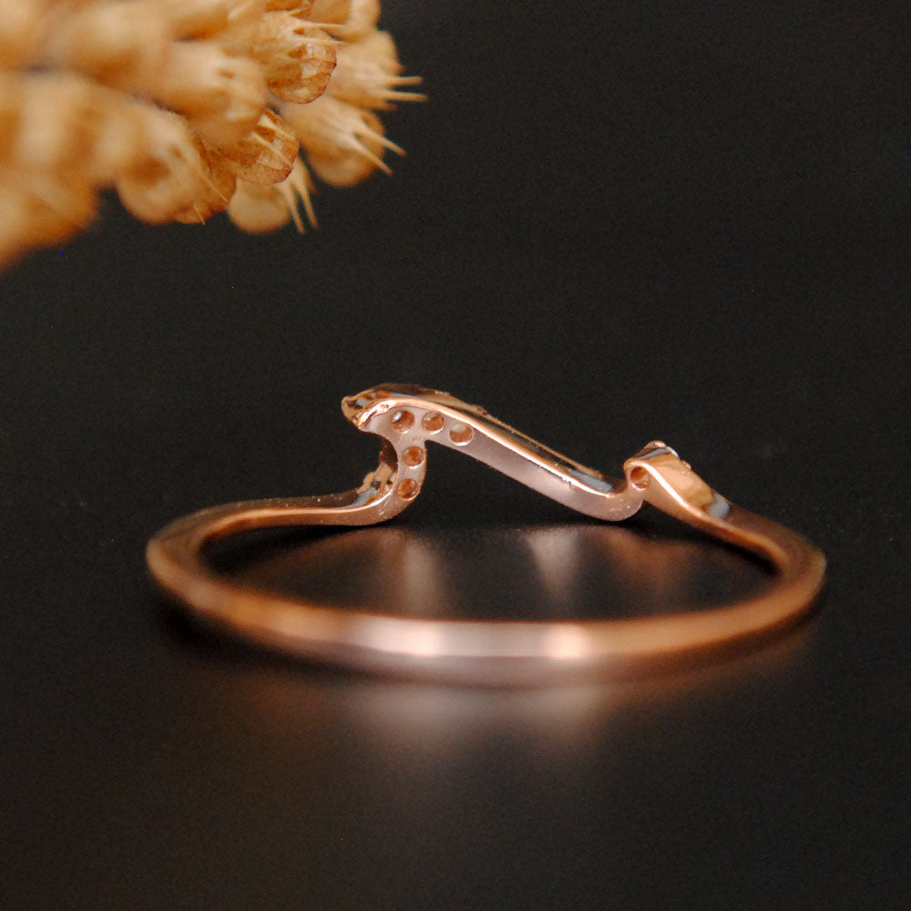 Dainty Diamond Wave Stack Ring