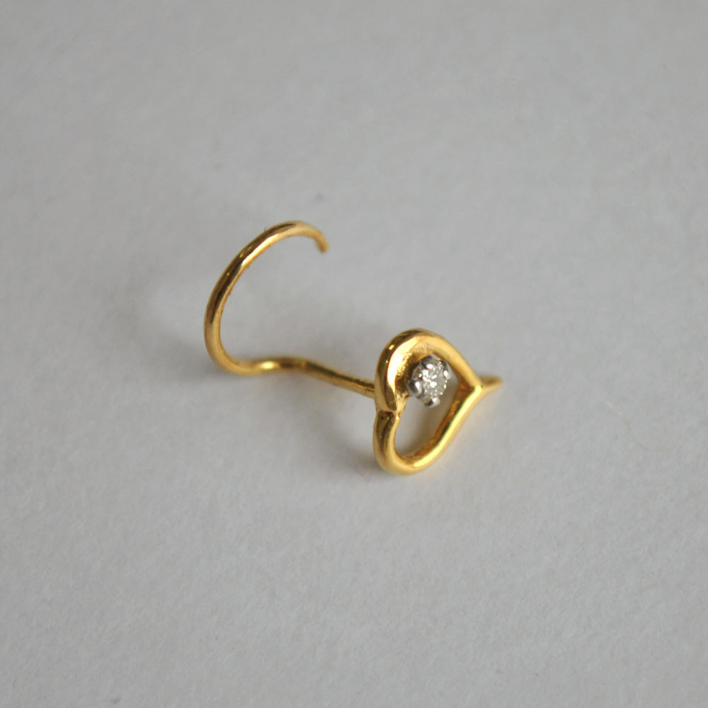 Fancy Heart Piercing Stud