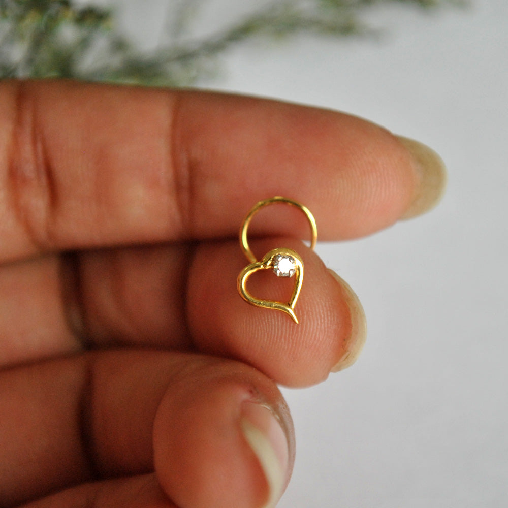 Fancy Heart Piercing Stud