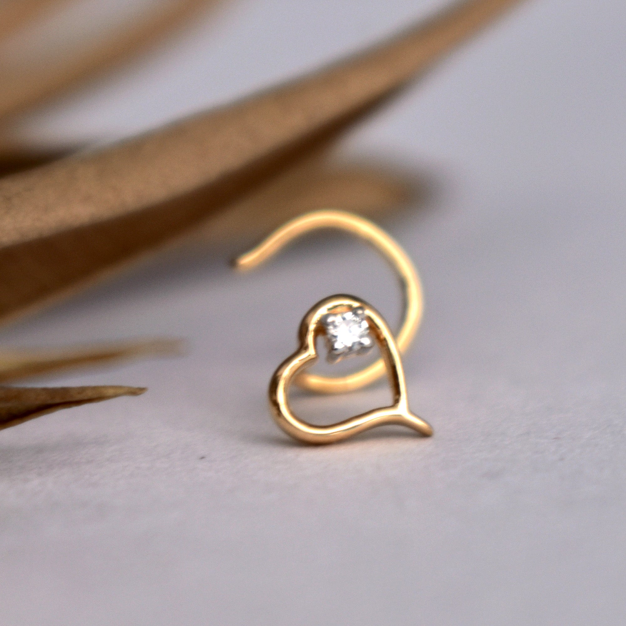 Fancy Heart Piercing Stud