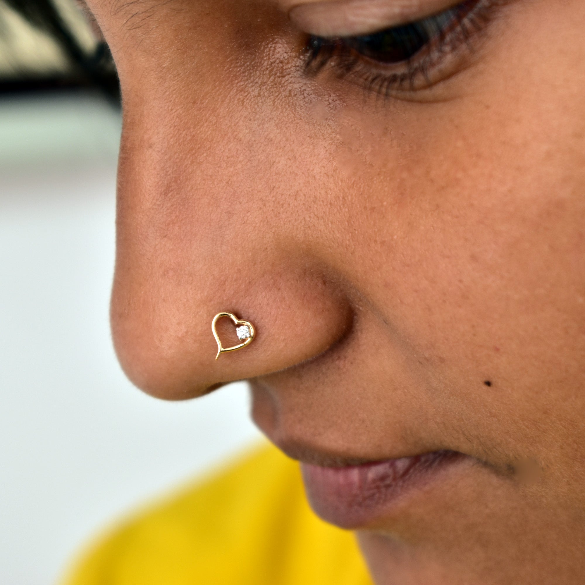 Fancy Heart Piercing Stud