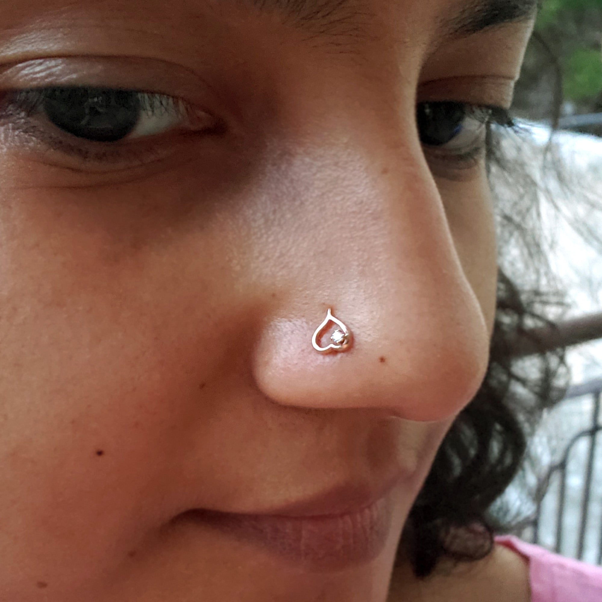 Fancy Heart Piercing Stud