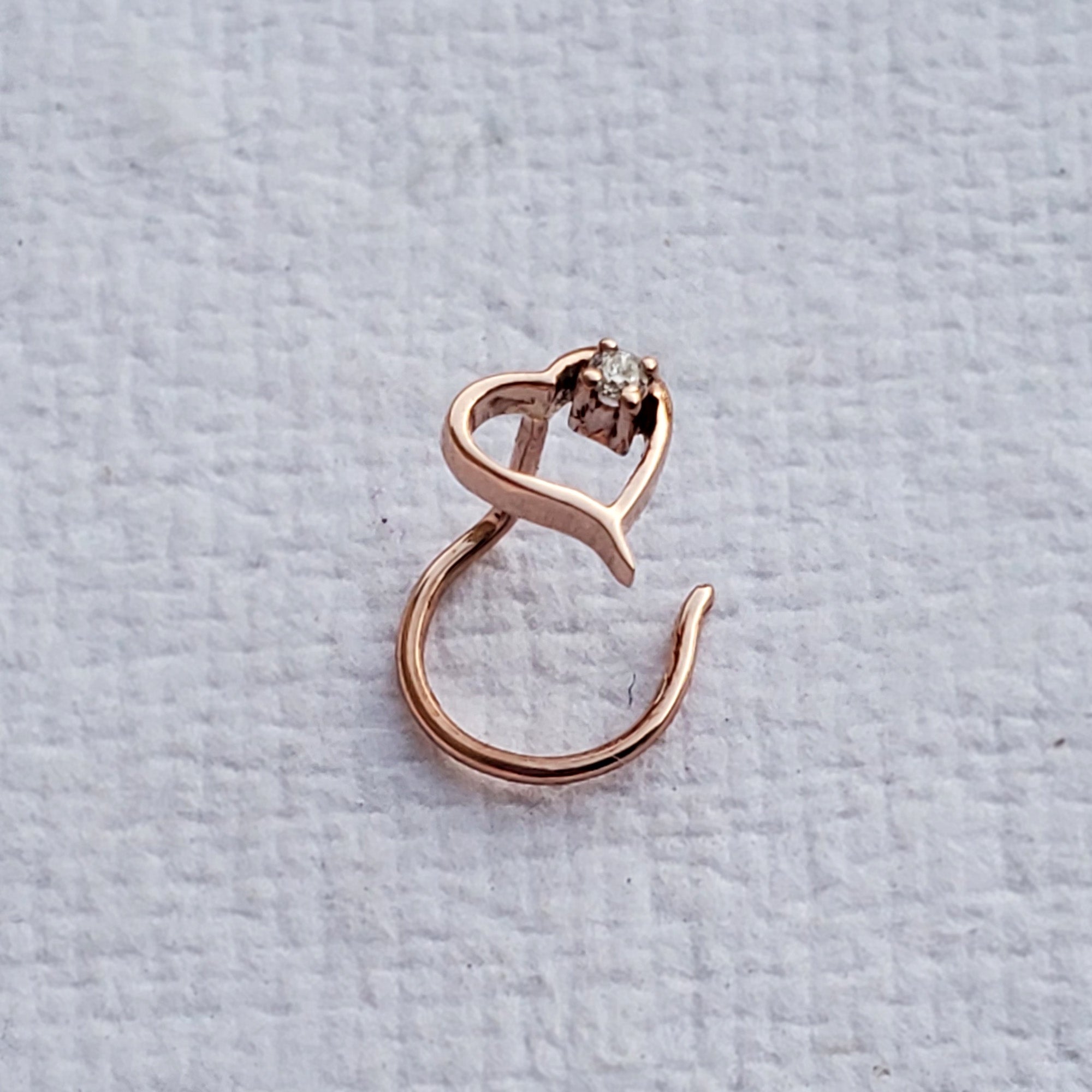 Fancy Heart Piercing Stud