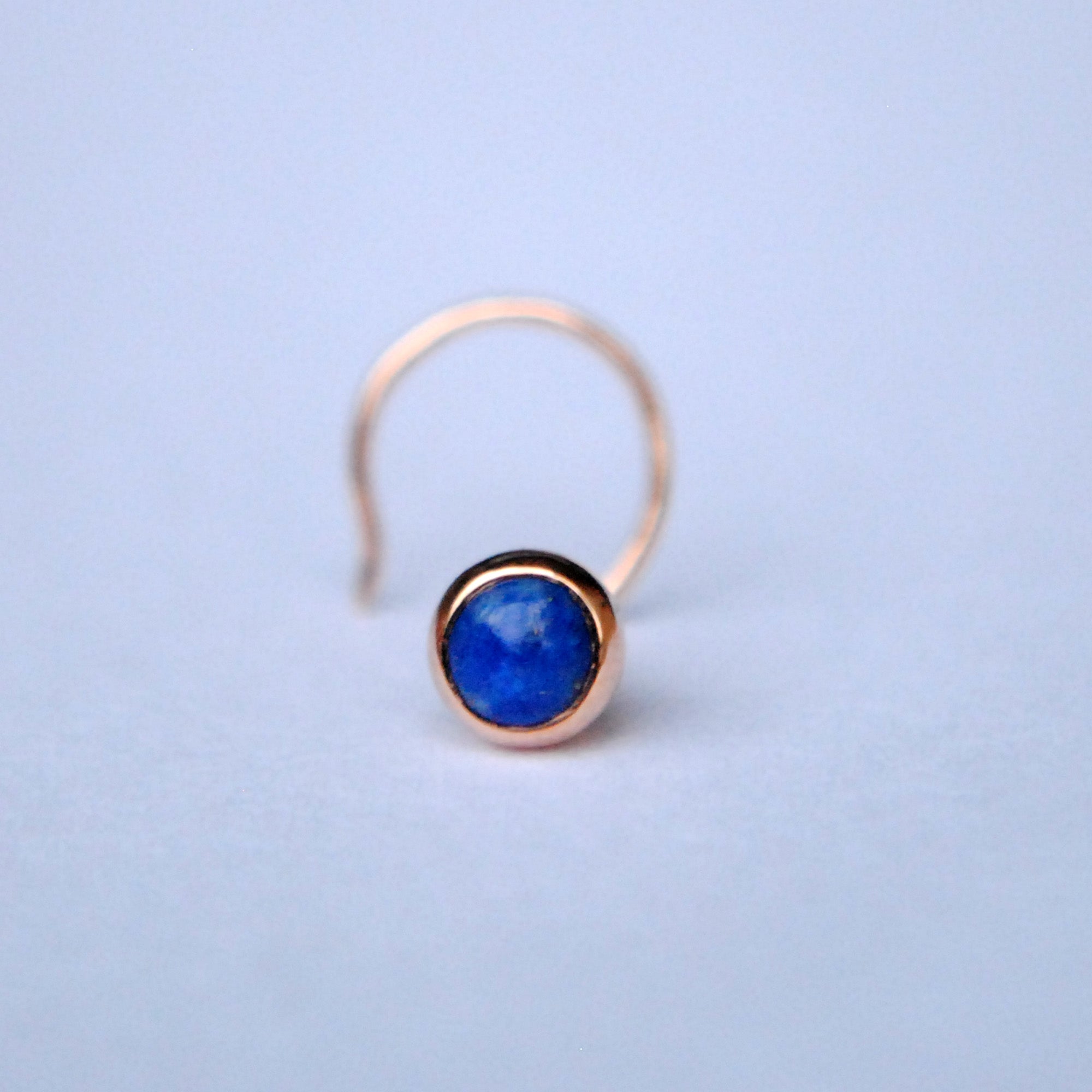 3mm 4mm Lapis Lazuli Bezel Stud