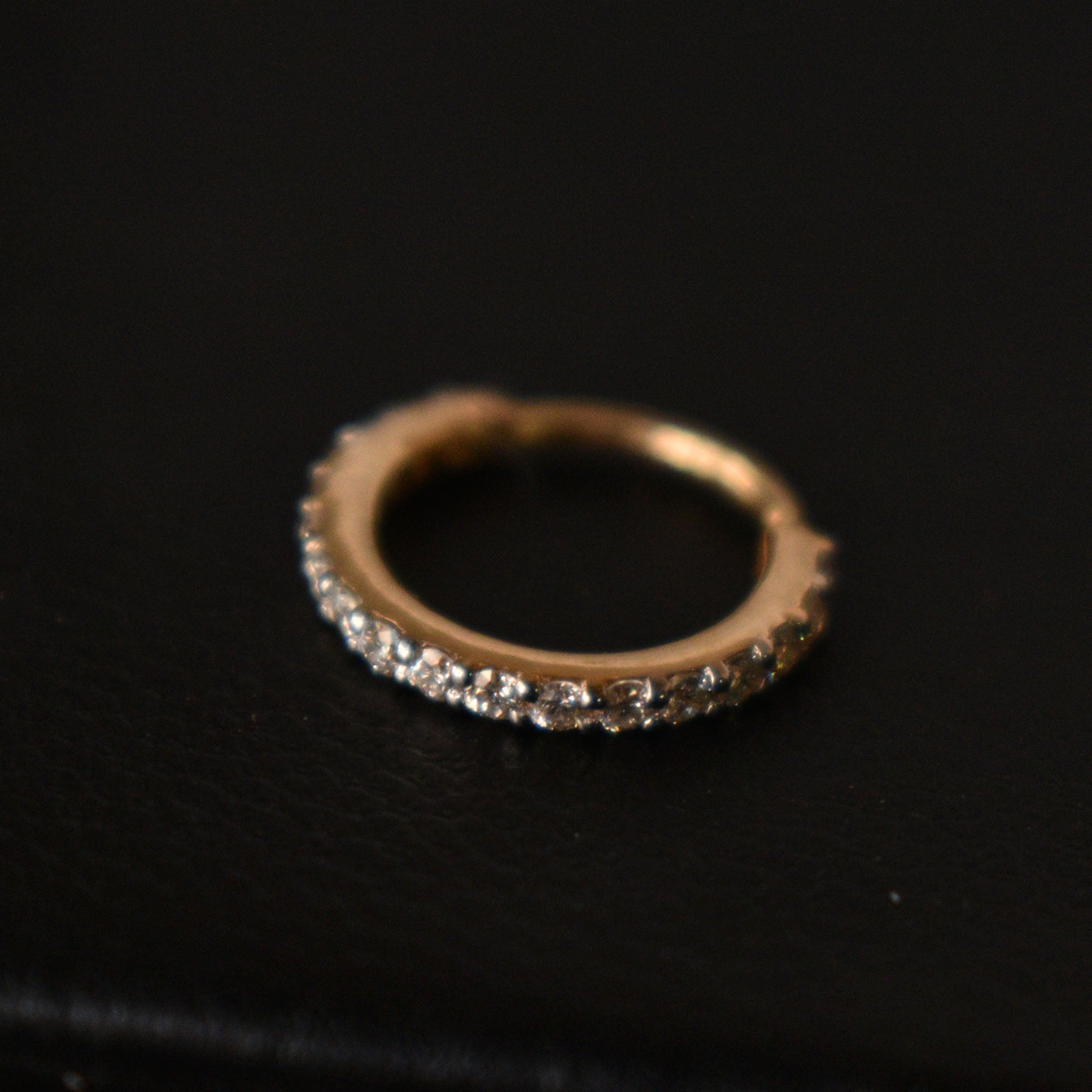 5-13mm Single Line Diamond Infinity Clicker Hoop