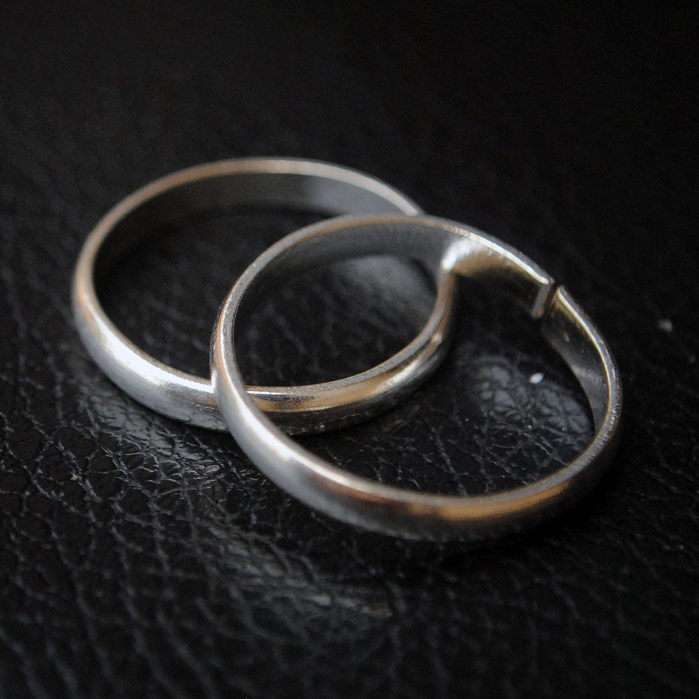 3mm Plain Silver Big Toe Ring