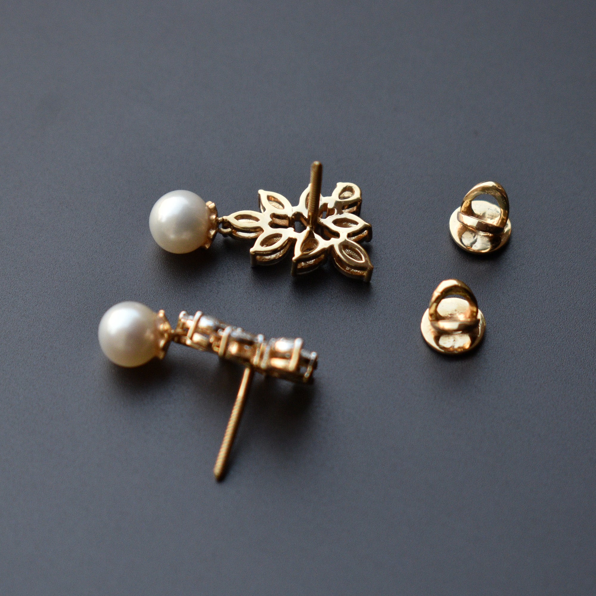 Fancy Cut Diamond Cluster Earrings