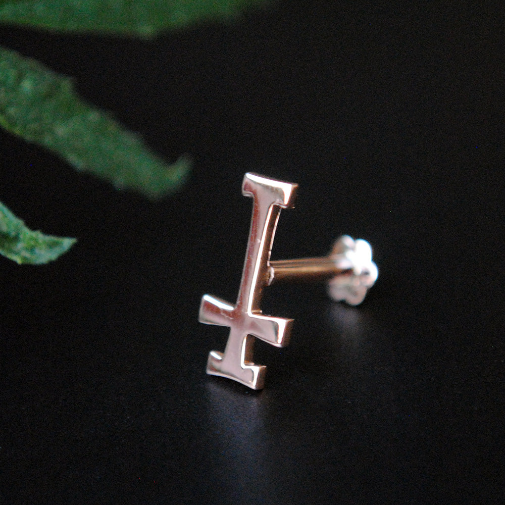 Inverted Cross St. Peter Earring