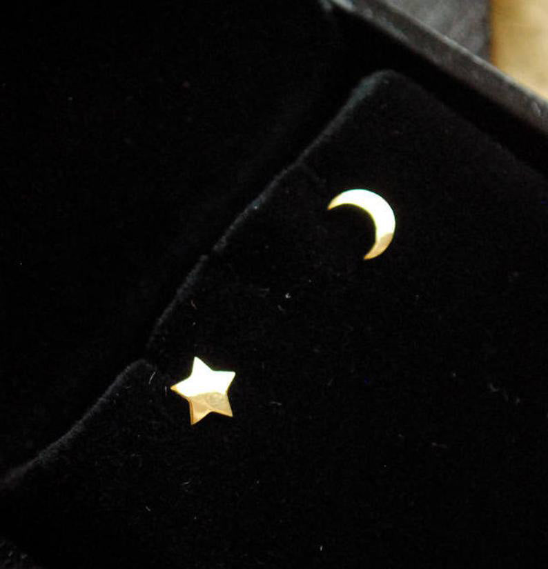 Star Moon Celestials Gold Studs