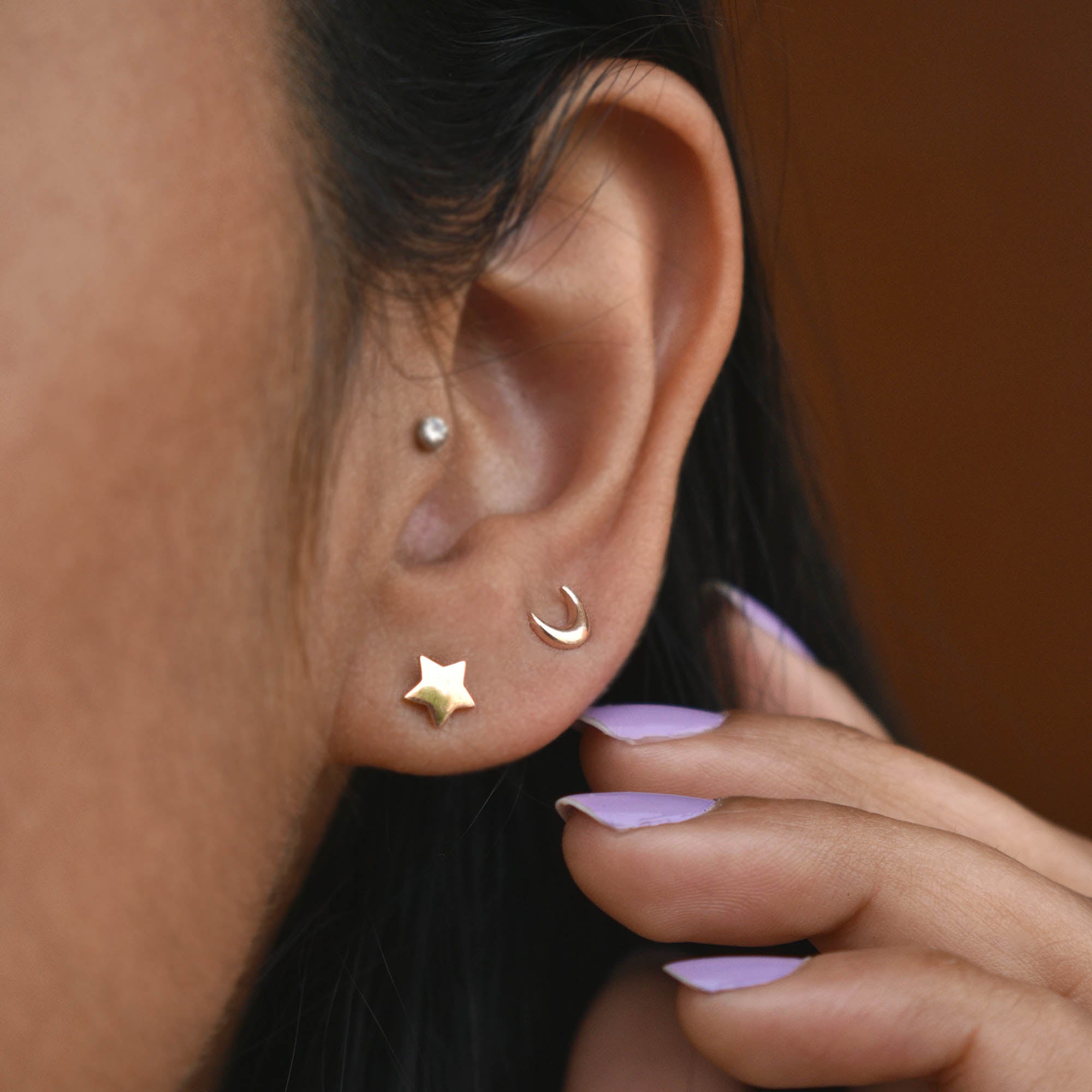 Star Moon Celestials Gold Studs