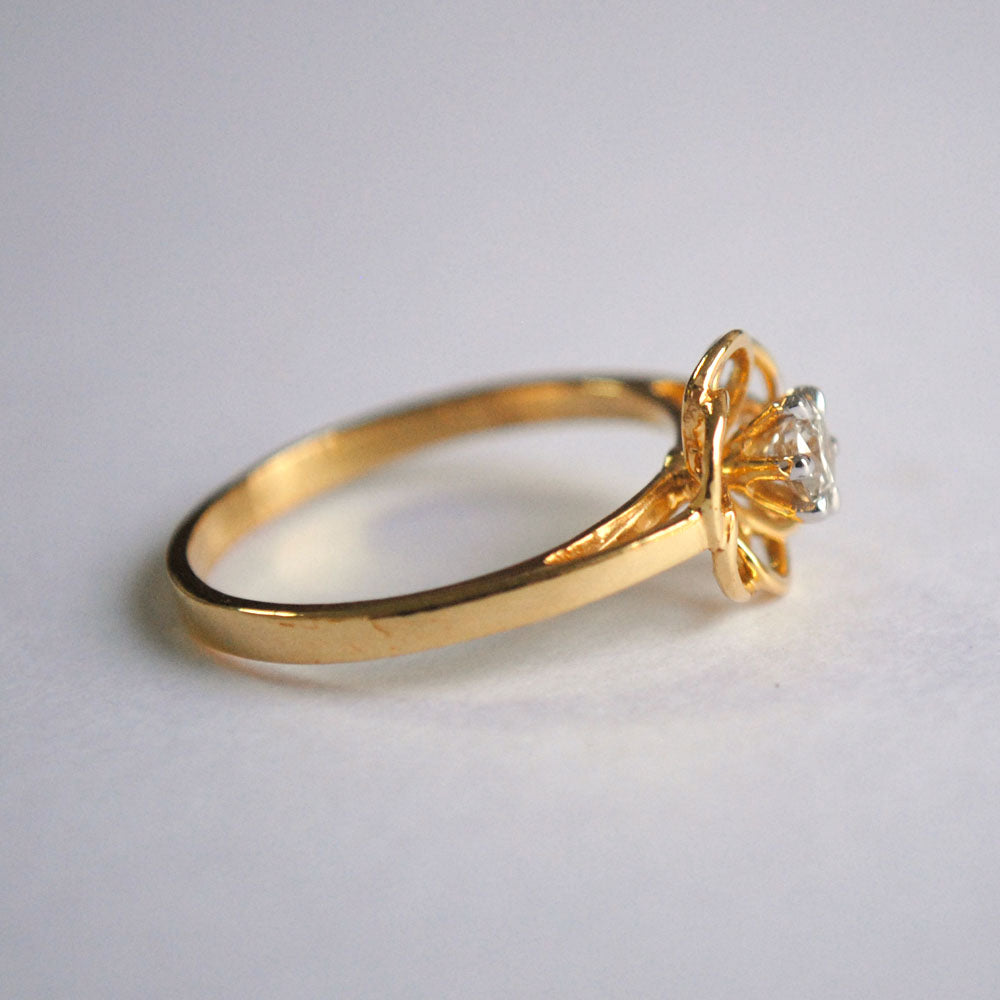 Celtic Flower Blosson Diamond Ring