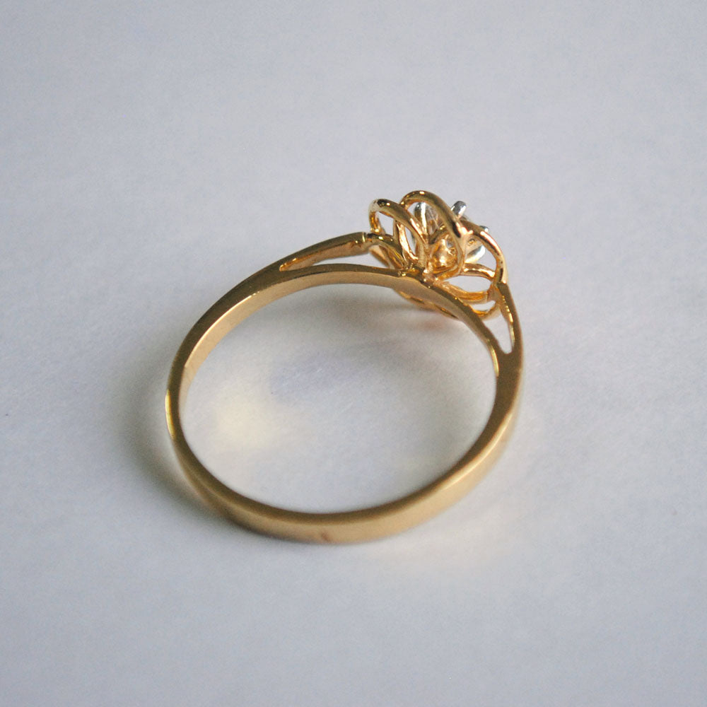 Celtic Flower Blosson Diamond Ring