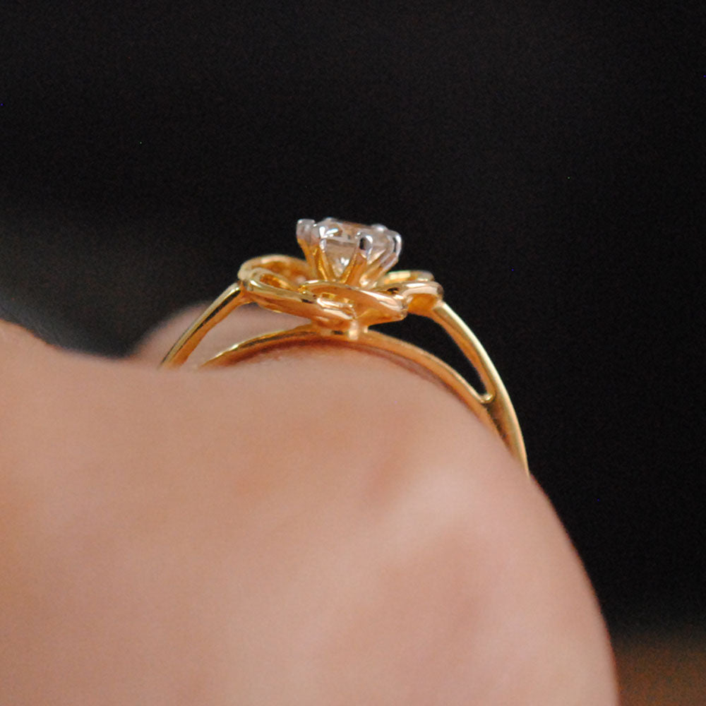 Celtic Flower Blosson Diamond Ring