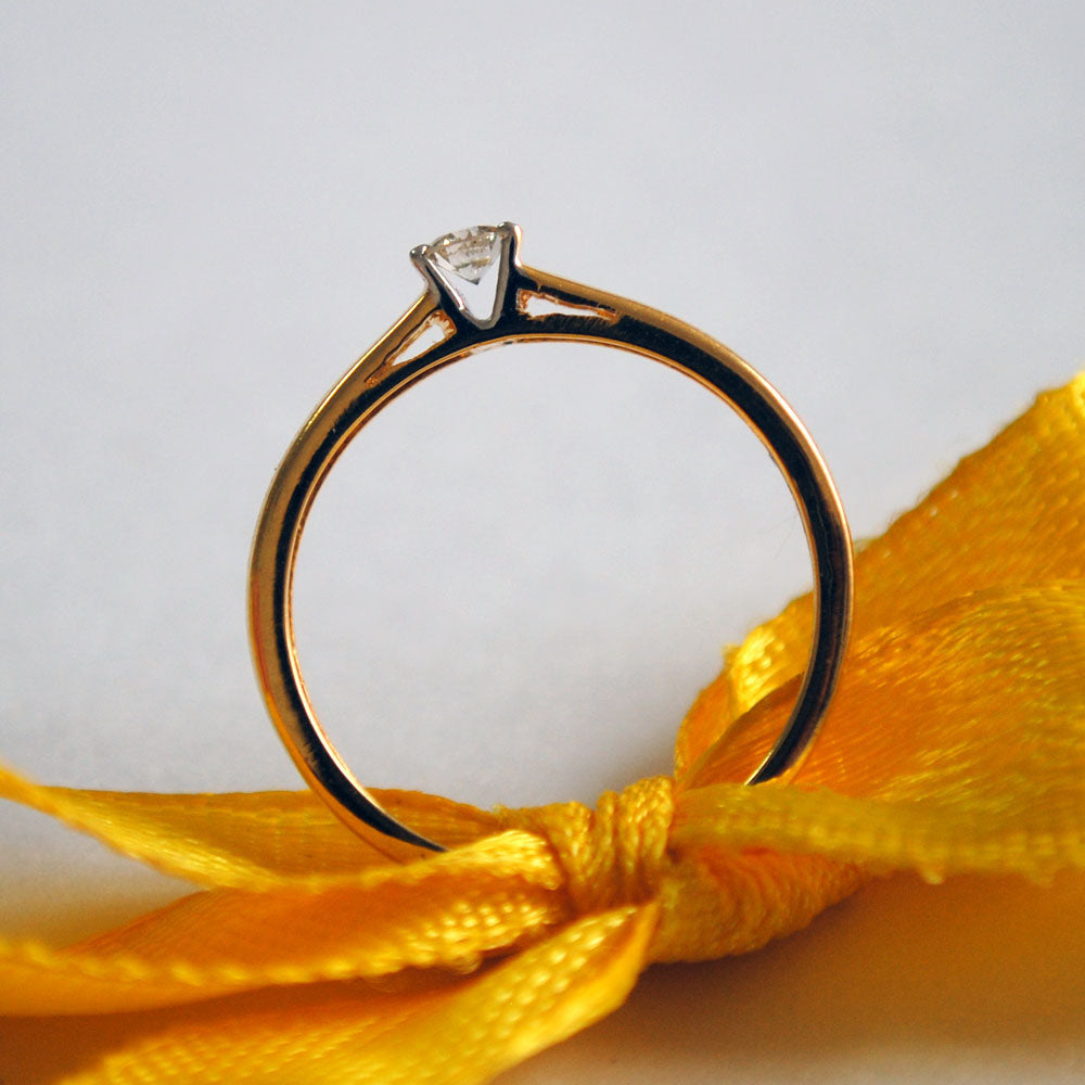 3mm Tension Set Diamond Engagement Ring in Solid Gold