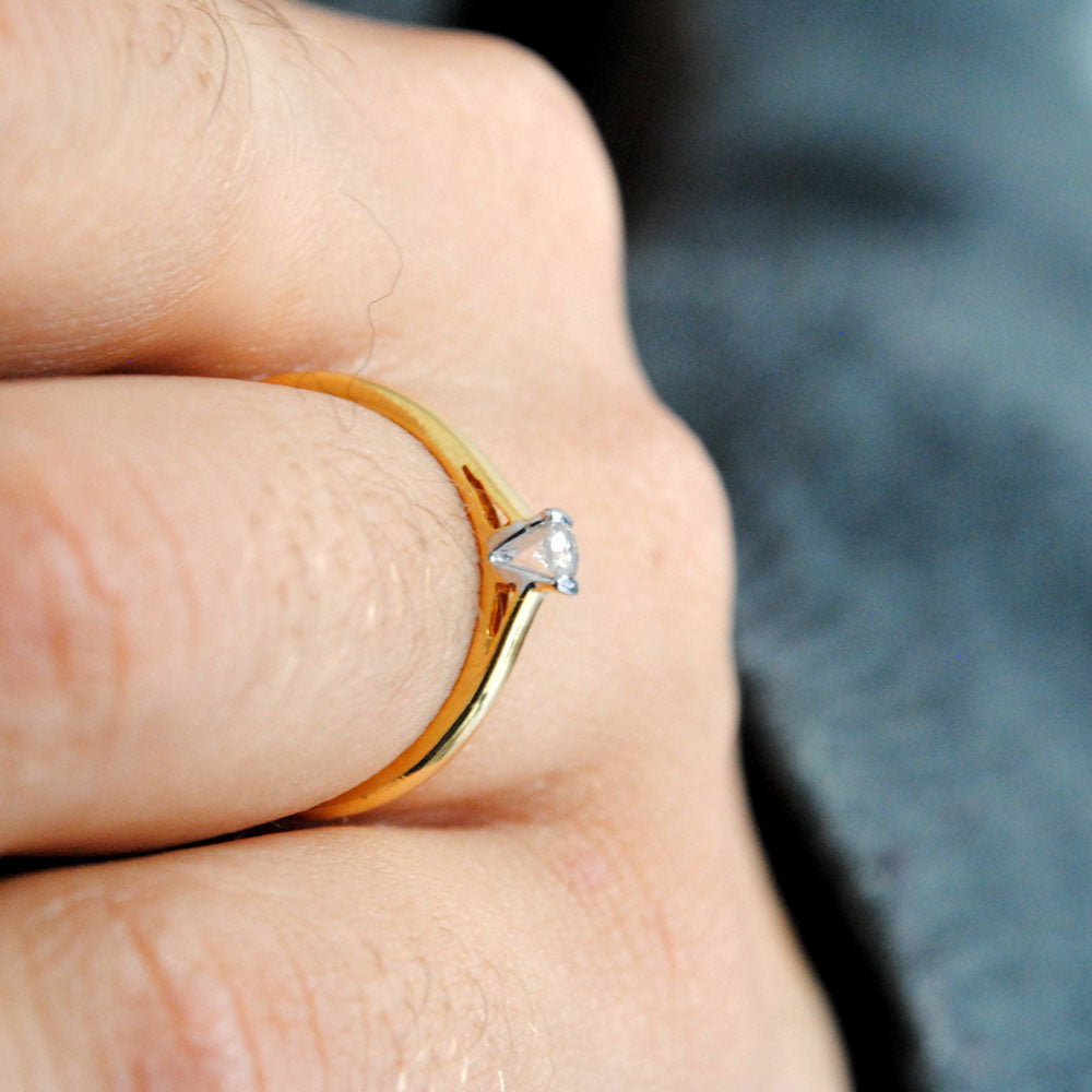3mm Tension Set Diamond Engagement Ring in Solid Gold