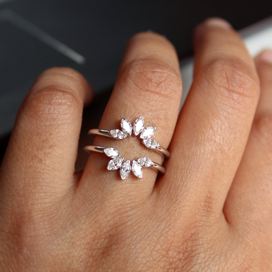 Marquise Diamond Halo Ring Enhancer