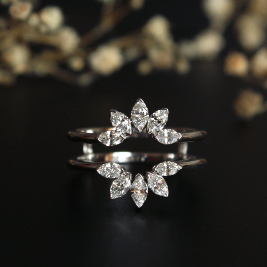 Marquise Diamond Halo Ring Enhancer
