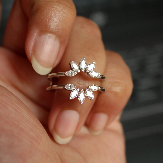 Marquise Diamond Halo Ring Enhancer