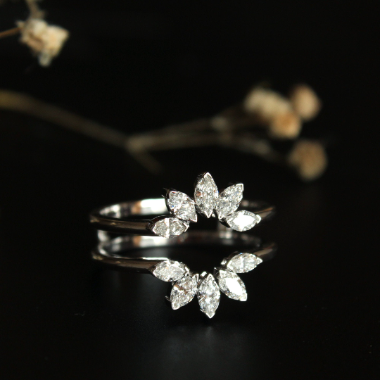 Marquise Diamond Halo Ring Enhancer