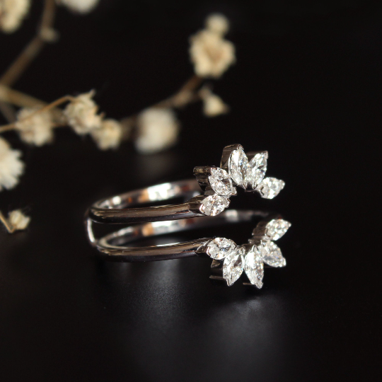 Marquise Diamond Halo Ring Enhancer