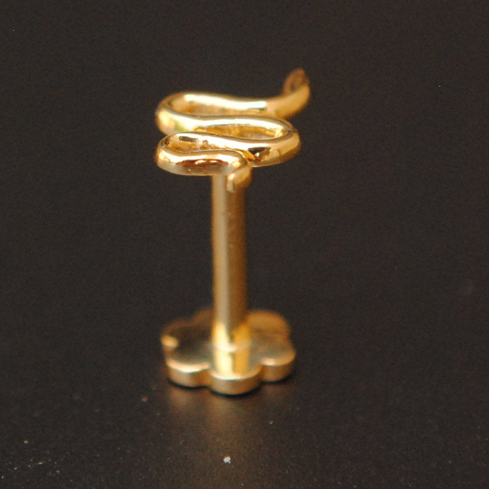 Threaded Flatback Snake Stud