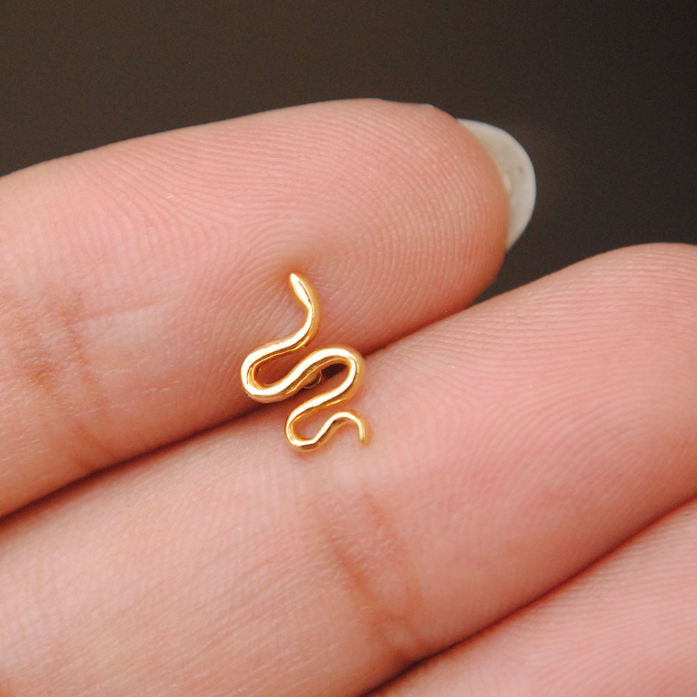 Threaded Flatback Snake Stud